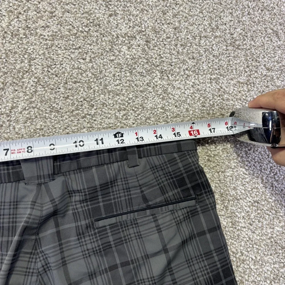 Nike Golf Shorts Mens‎ 32 Gray Plaid Dri-FIT Tour Performance Lightweight